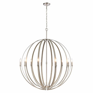 Rotunde - 10 Light Chandelier In Modern Style-44 Inches Tall and 38 Inches Wide