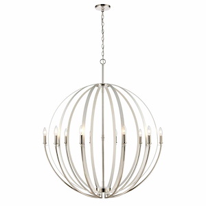 Rotunde - 10 Light Chandelier In Modern Style-44 Inches Tall and 38 Inches Wide