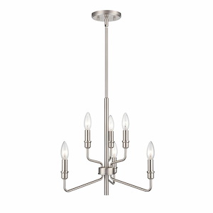Saginaw - 6 Light Chandelier In Traditional Style-16 Inches Tall and 18 Inches Wide