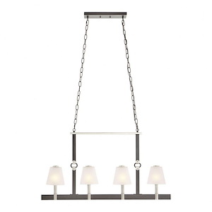 Armstrong Grove - 4 Light Linear Chandelier In Industrial Style-20 Inches Tall and 36 Inches Wide
