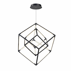 Cube Squared - 58W 1 LED Pendant In Modern Style-30.5 Inches Tall and 17.75 Inches Wide