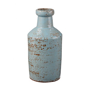 Rustic Persian - Transitional Style w/ ModernFarmhouse inspirations - Pharaoh Clay Milk Bottle - 8 Inches tall 4 Inches wide