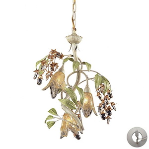 Huarco - 3 Light Chandelier in Traditional Style with Nature-Inspired/Organic and Country/Cottage inspirations - 19 Inches tall and 16 inches wide - 373866