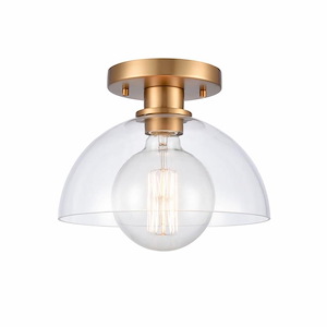 Julian - 1 Light Semi Flush Mount In Farmhouse Style-8.75 Inches Tall and 10 Inches Wide