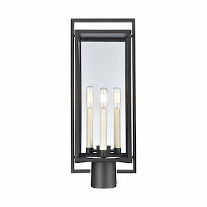 Gladwyn - 3 Light Outdoor Post Light In Farmhouse Style-21.5 Inches Tall and 8.25 Inches Wide