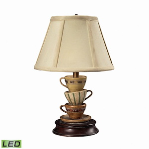 9W 1 LED Table Lamp In Glam Style-12.75 Inches Tall and 8 Inches Wide