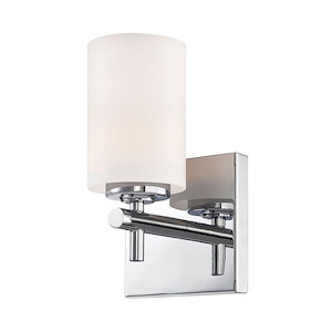 Barro - 1 Light Bath Vanity in Transitional Style with Art Deco and Mission inspirations - 9 Inches tall and 5 inches wide