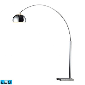 Penbrook - Modern/Contemporary Style w/ Mid-CenturyModern inspirations - Steel and Marble 9.5W 1 LED Arc Floor Lamp - 70 Inches tall 13 Inches wide - 874582