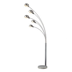 Penbrook - Modern/Contemporary Style w/ Luxe/Glam inspirations - Marble and Metal 5 Light Floor Lamp - 83 Inches tall 45 Inches wide