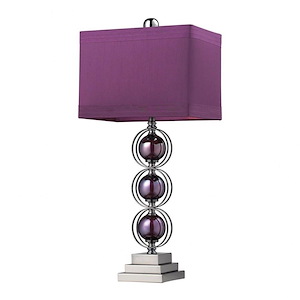 Alva - Transitional Style w/ Luxe/Glam inspirations - Steel 1 Light Table Lamp - 27 Inches tall 12 Inches wide - 872606