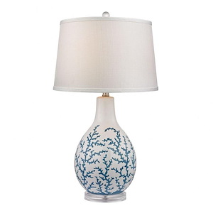 Sixpenny - Transitional Style w/ Coastal/Beach inspirations - Acrylic and Ceramic 1 Light Table Lamp - 27 Inches tall 16 Inches wide - 875009