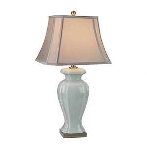 Celadon - Traditional Style w/ Country/Cottage inspirations - Ceramic and Metal 1 Light Table Lamp - 29 Inches tall 15 Inches wide