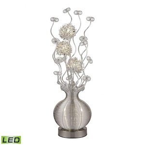 Lazelle - Modern/Contemporary Style w/ Luxe/Glam inspirations - Aluminum 1.5W 1 LED Floor Lamp - 33 Inches tall 13 Inches wide