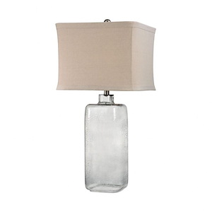 Hammered Glass - Transitional Style w/ Luxe/Glam inspirations - Glass 1 Light Table Lamp - 31 Inches tall 15 Inches wide