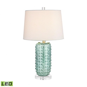 Caicos - Transitional Style w/ Coastal/Beach inspirations - Acrylic and Glass and Metal 9.5W 1 LED Table Lamp - 25 Inches tall 15 Inches wide - 872941