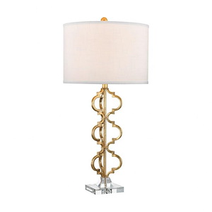 Castile - Transitional Style w/ Luxe/Glam inspirations - Acrylic and Metal 1 Light Table Lamp - 32 Inches tall 16 Inches wide