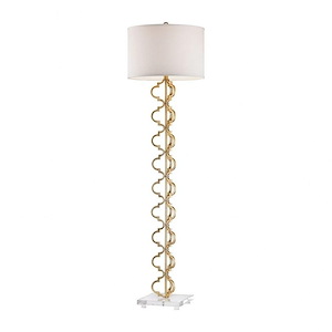 Castile - Transitional Style w/ Luxe/Glam inspirations - Acrylic and Metal 1 Light Floor Lamp - 62 Inches tall 17 Inches wide