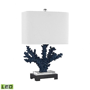 Cape Sable - Transitional Style w/ Coastal/Beach inspirations - Composite and Crystal and Metal 9.5W 1 LED Table Lamp - 26 Inches tall 15 Inches wide - 872959