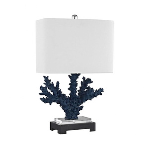 Cape Sable - Transitional Style w/ Coastal/Beach inspirations - Composite and Crystal and Metal 1 Light Table Lamp - 26 Inches tall 15 Inches wide - 872960