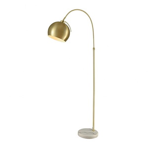 Kopernikus - Transitional Style w/ ModernFarmhouse inspirations - Marble and Metal 1 Light Floor Lamp - 61 Inches tall 27 Inches wide - 874047