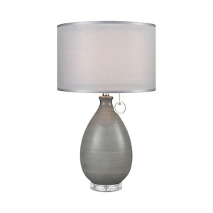Clothilde - Transitional Style w/ Luxe/Glam inspirations - Acrylic and Ceramic 1 Light Table Lamp - 26 Inches tall 16 Inches wide - 873089