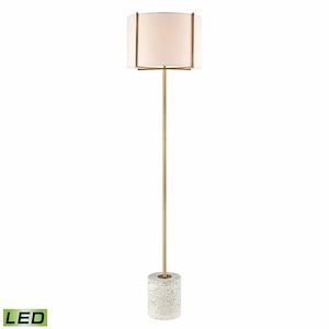 Trussed - 9W 1 LED Floor Lamp In Glam Style-63 Inches Tall and 16 Inches Wide