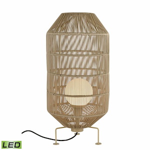 Corsica - 9W 1 LED Outdoor Floor Lamp In Mid-Century Modern Style-32 Inches Tall and 14 Inches Wide
