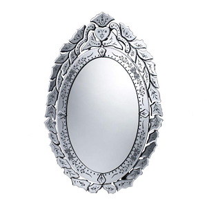 Erhart - Traditional Style w/ Luxe/Glam inspirations - Glass Mirror - 30 Inches tall 20 Inches wide