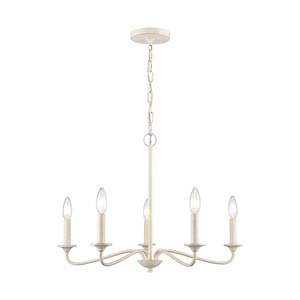 Quinn - 24 Inch Wide 5-Light Chandelier In Transitional Style