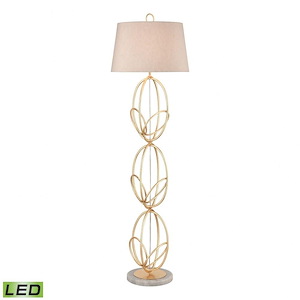 Morely - 9W 1 LED Floor Lamp In Glam Style-63 Inches Tall and 18 Inches Wide