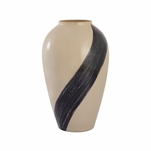 Brushstroke - Large Vase In Scandinavian Style-19.75 Inches Tall and 11.25 Inches Wide