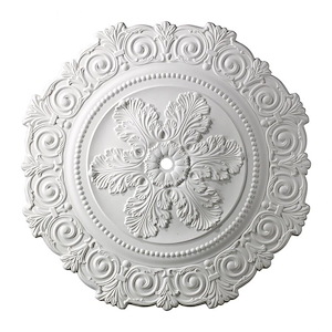 Marietta - Medallion in Traditional Style with Victorian and Vintage Charm inspirations - 2 Inches tall and 33 inches wide