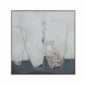 Burgess - Abstract Framed Wall Art In Transitional Style-31.5 Inches Tall and 31.5 Inches Wide