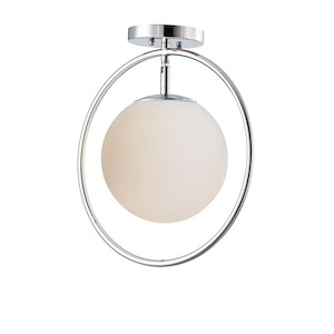 Revolution-1 Light Flush Mount-13 Inches wide by 14 inches high