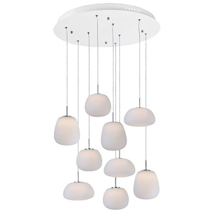 Puffs-43W 1 LED Pendant-24.5 Inches wide by 7.5 inches high