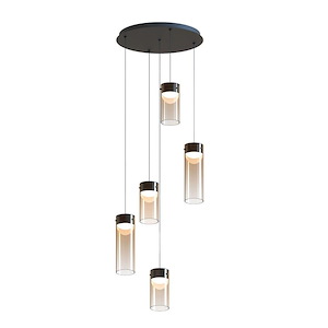 Highball - 40W 5 LED Pendant-12.5 Inches Tall and 16.5 Inches Wide