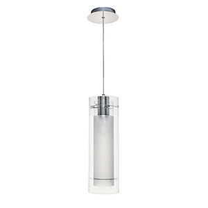 Frost-1 Light Pendant in Modern style-5.5 Inches wide by 15 inches high