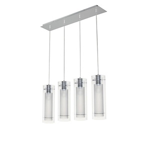 Frost-4 Light Pendant in Modern style-5.5 Inches wide by 15 inches high