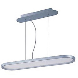 Moonbeam-40W LED Oval Pendant in Transitional style-8 Inches wide by 1.5 inches high
