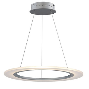 Saturn II-24W 1 LED Pendant-23.75 Inches wide by 0.5 inches high - 604947