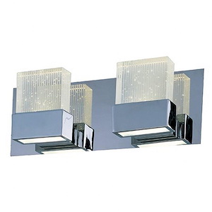 Fizz III 4 Light Contemporary Square Bath Vanity Approved for Damp Locations in Contemporary style-14.5 Inches wide by 5.5 inches high