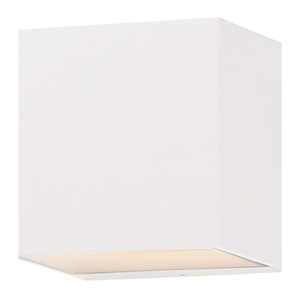 Blok - 24W 2 LED Outdoor Wall Mount-6.25 Inches Tall and 6.25 Inches Wide