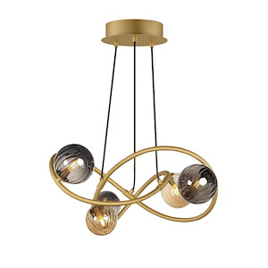 Planetary - 15W 5 LED Chandelier-11.25 Inches Tall and 23.25 Inches Wide