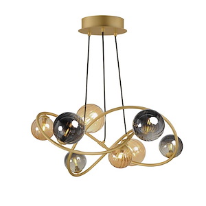 Planetary - 24W 8 LED Chandelier-12.75 Inches Tall and 33.75 Inches Wide - 1311182