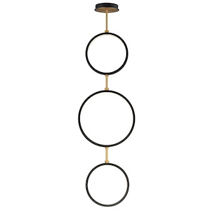 Hoopla - 14W 3 LED Chandelier-49 Inch Tall and 15.75 Inch Wide - 1370574