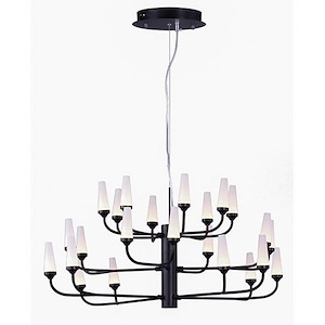 Candela 3 Tier Chandelier 24 Light Metal/Acrylic-33 Inches wide by 15.5 inches high