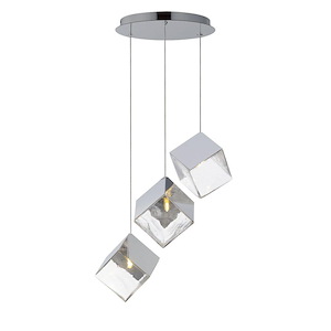 Ice Cube - 9W 3 LED Pendant-8.75 Inches Tall and 18.5 Inches Wide - 1311184