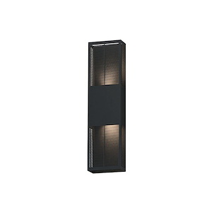Grate - 12W 2 LED Outdoor Wall Mount-24 Inch Tall and 6.25 Inch Wide - 1370609