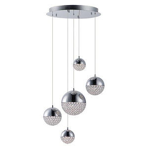 Eclipse-31.5W 5 LED Pendant-20 Inches wide by 8.5 inches high