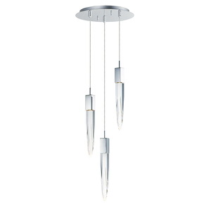 Quartz-18W 3 LED Pendant-13 Inches wide by 21 inches high - 821163
